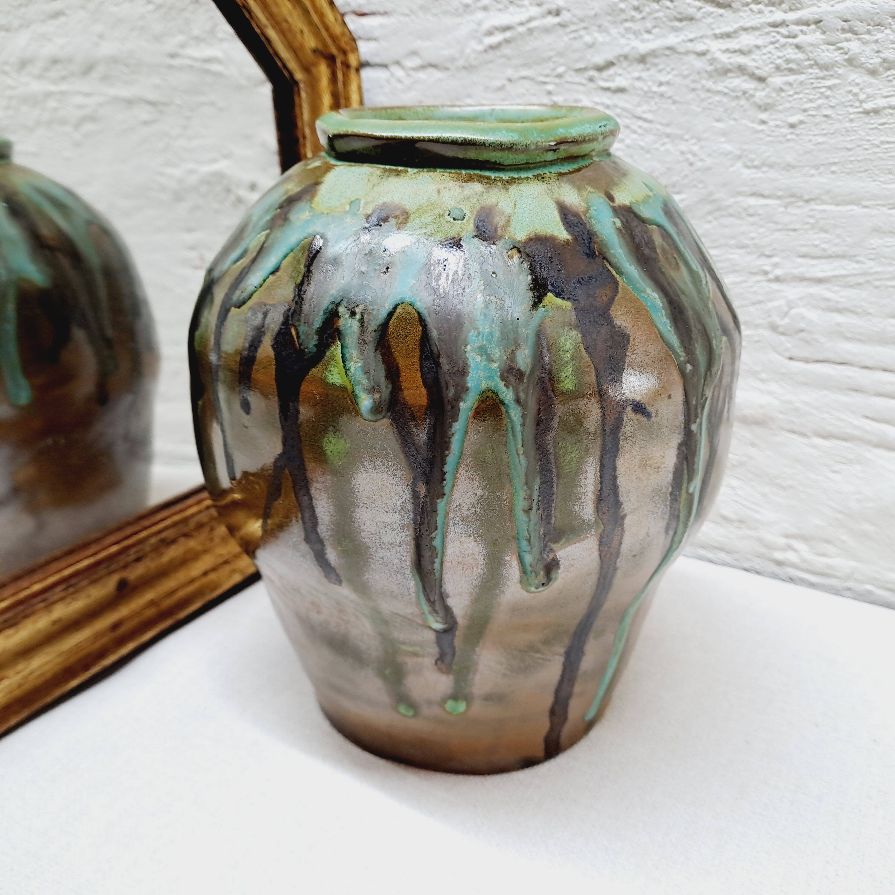 Glazed ceramic vase