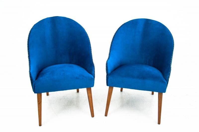 A pair of club armchairs, Poland, 1960s