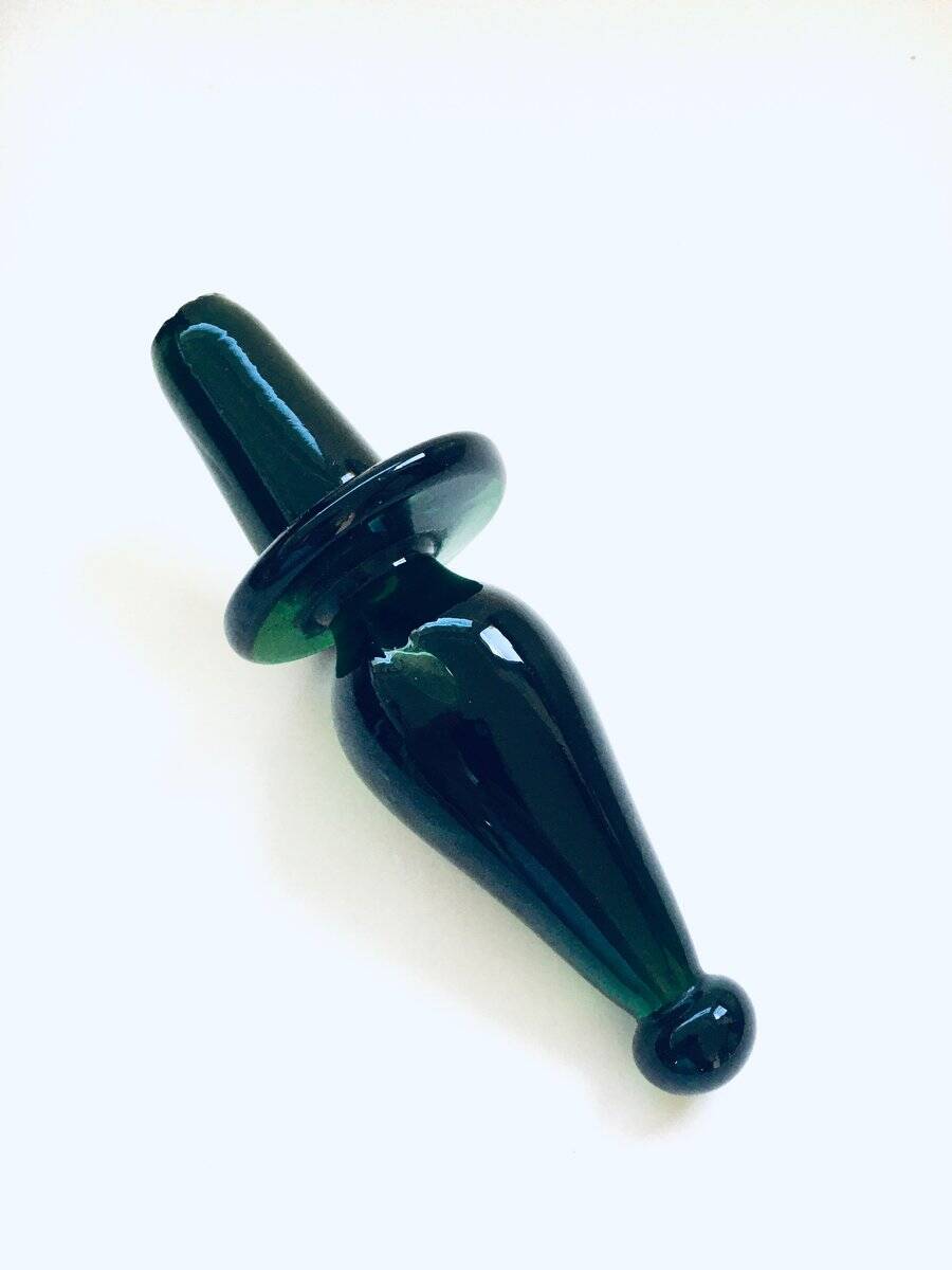 Vintage French Art Glass Decanter Bottle, 1950s