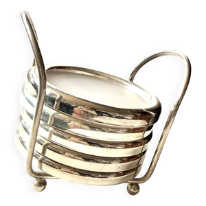 Sous verre vintage plaqué - argent