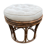 Pouf in rattan