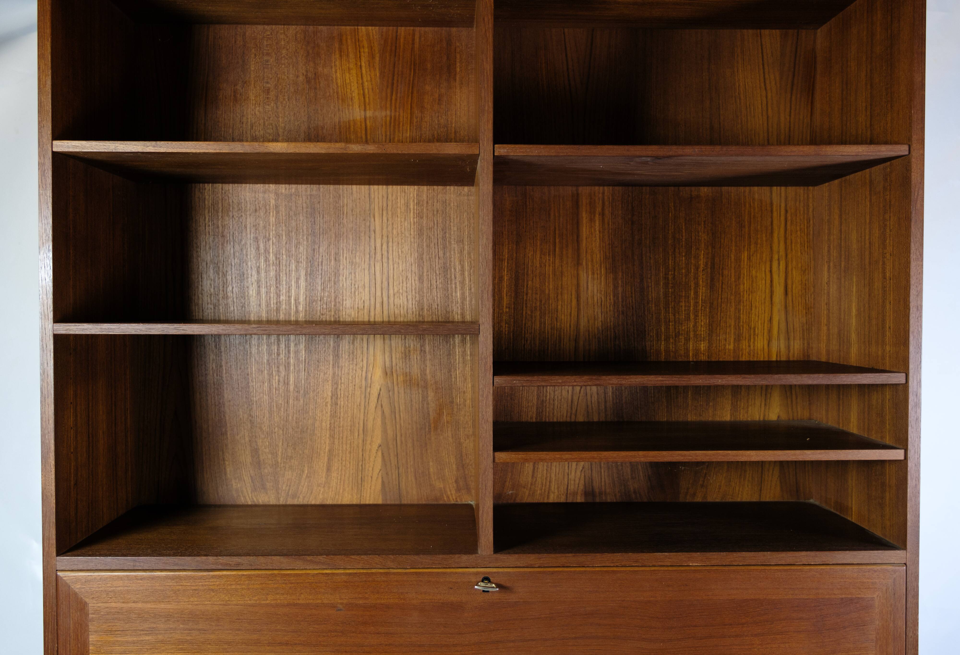 Bookcase With Secretary/Desk Made In Teak From 1960s