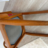 Bridge Vintage Armchair – Curved Design & Red Vinyl – 1950