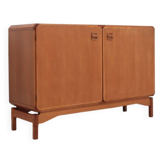 Petit buffet vintage en teck blond Italie 1960