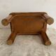 Vintage low rattan stool