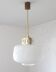 Vintage Scandinavian Pendant Light / White Mid Century Modern Chandelier