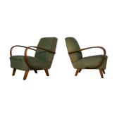 Paire de fauteuils H72 par Jindrich Halabala pour Ton -Thonet