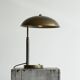 Bauhaus style table lamp in patinated brass from the 1930s.