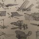 Lithographie gravure sur l'aviation de 1897