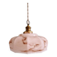 Art Deco pendant light in pink marbled opaline, Scailmont, 1920-30