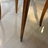 Small curved Louis XV style piece of furniture – marquetry and marble top