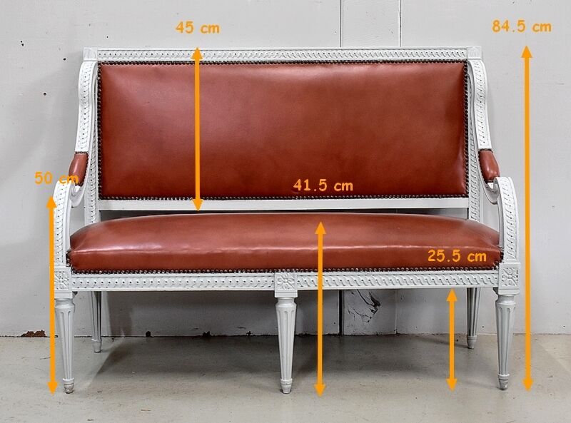 Beech children's bench, Louis XVI style, Early 20th century