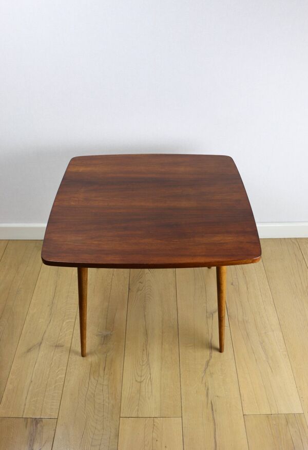 Console table basse polonaise carrée moyenne des années 1970