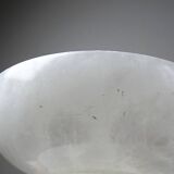 Vintage alabaster white bowl or catchall, Italy 1960s-70s.