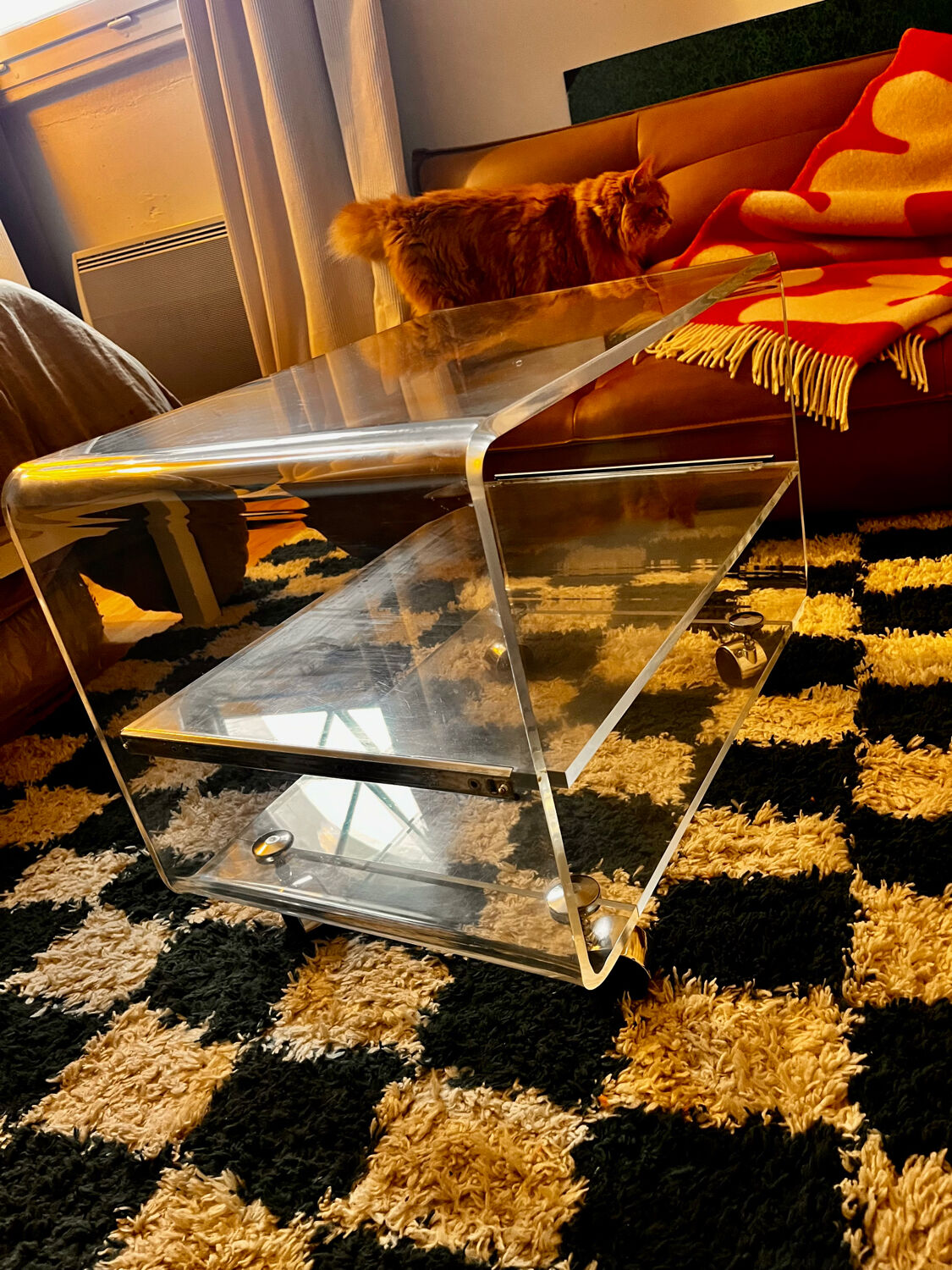 Plexiglass coffee table