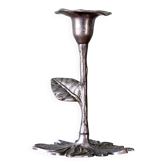 Floral candlestick in pewter 1970