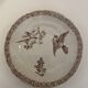 5 Assiettes faïence de Pexonne 19 ème siècle -Décor oiseaux insectes fleurs