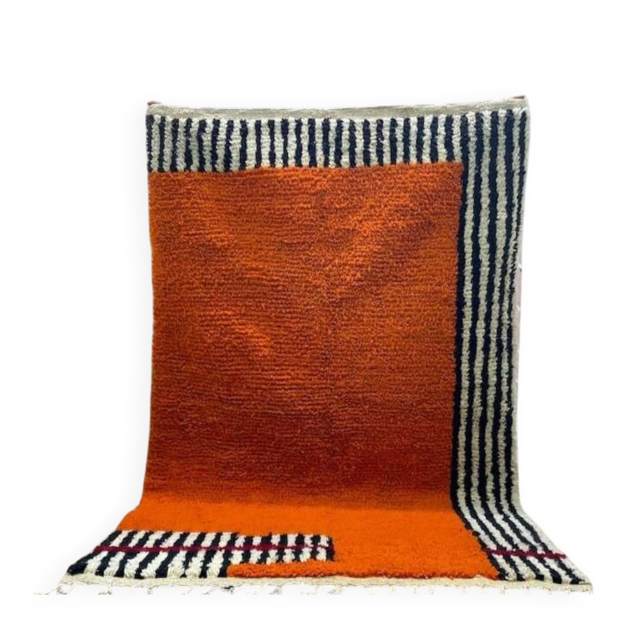 Berber Moroccan rug orange 250cm x 150cm