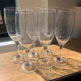 6 flutes champagne wine