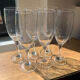 6 flutes champagne wine