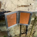 Photo doors in silver metal Alpaca with two old shutters
