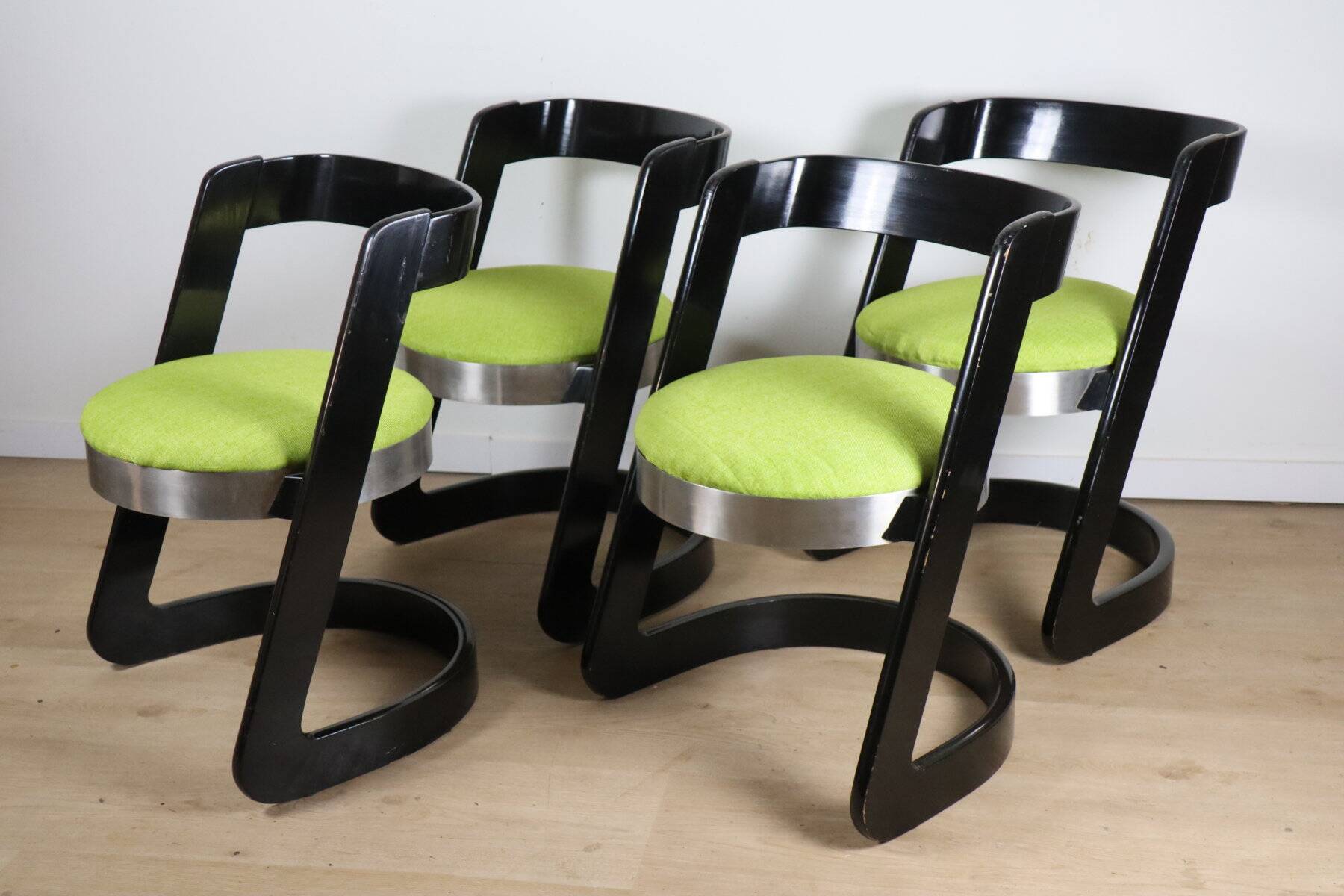 Dining room set Willy Rizzo – Table & Chairs – 1970s