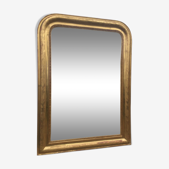 Mirror Louis-Philippe gilded with gold leaf, 101 x 74 cm