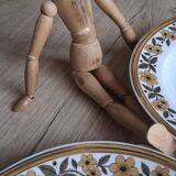 Set of 6 plates Mitteteich Bavaria gold flowers