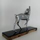 Silvered bronze sculpture signed by Michel Decoux.