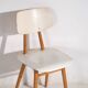 Chaises blanches vintage (vers 1960). Ensemble 3 pièces #1
