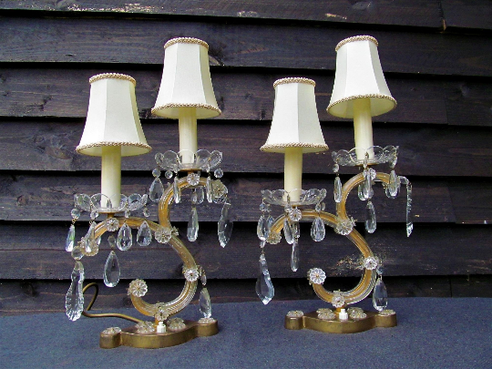 Paire de lampes de chevet Louis XIV d'époque française style Marie-Thérèse