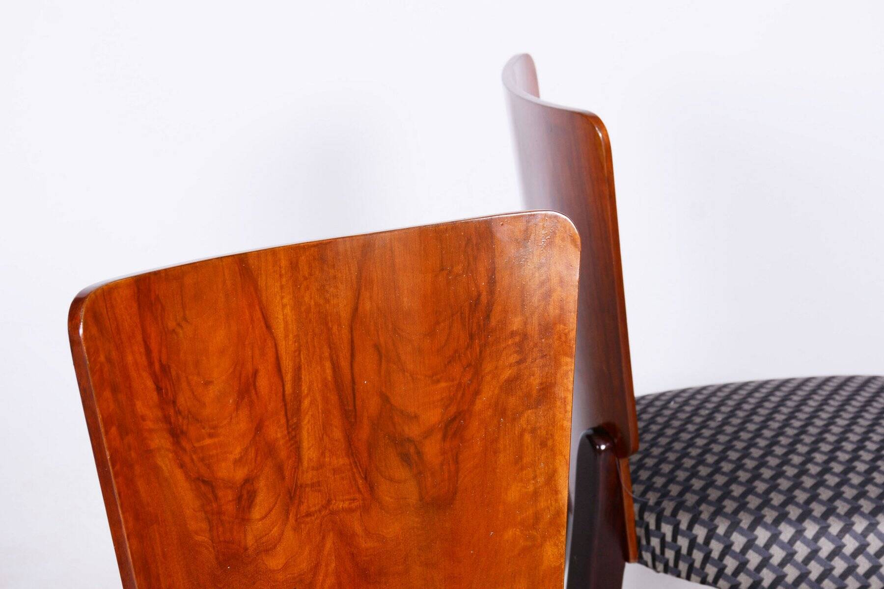 Art Deco Chairs in Beech attributed to Jindřich Halabala for Up Závody, Czechia, 1930s, Set of 4