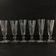Suite de 6 flûtes à champagne en verre ancien