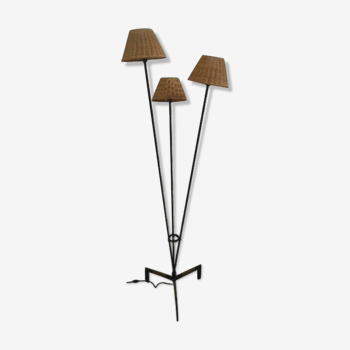 Lampadaire tripode vintage