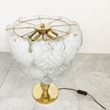 Vintage murano leaf table lamp, 1970s