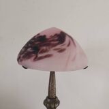 Art nouveau lamp signed Paris Stars 1950 and glass paste