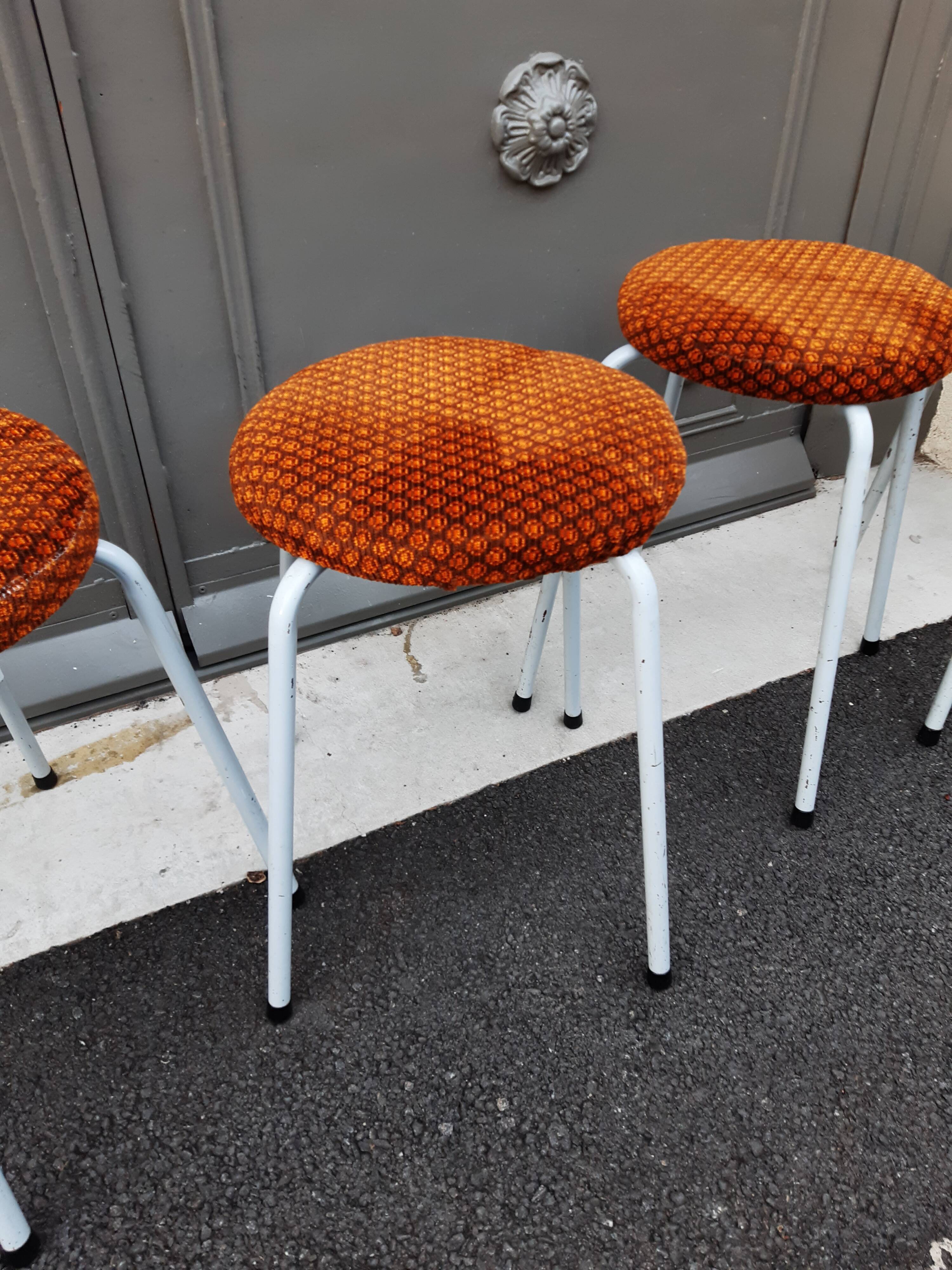 Metal and fabric stool