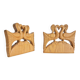 Vintage Wood Bird Handmade Bookends, Set of 2