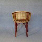 Fischel wicker terrace armchair 1930, N°415/F