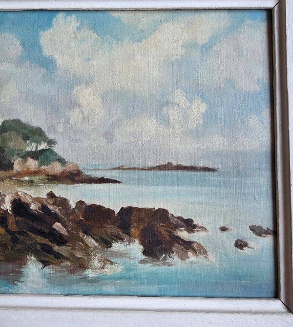 SESTON Paul Huile Sur Toile Représentant La Côte Sauvage Vers 1950