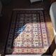 Shirvan urss oriental rug wool handmade rectangular 1940 burgundy and ecru with fringes 100% wool