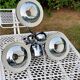 Italian design chandelier in chrome metal 3 lights Rolly 1973