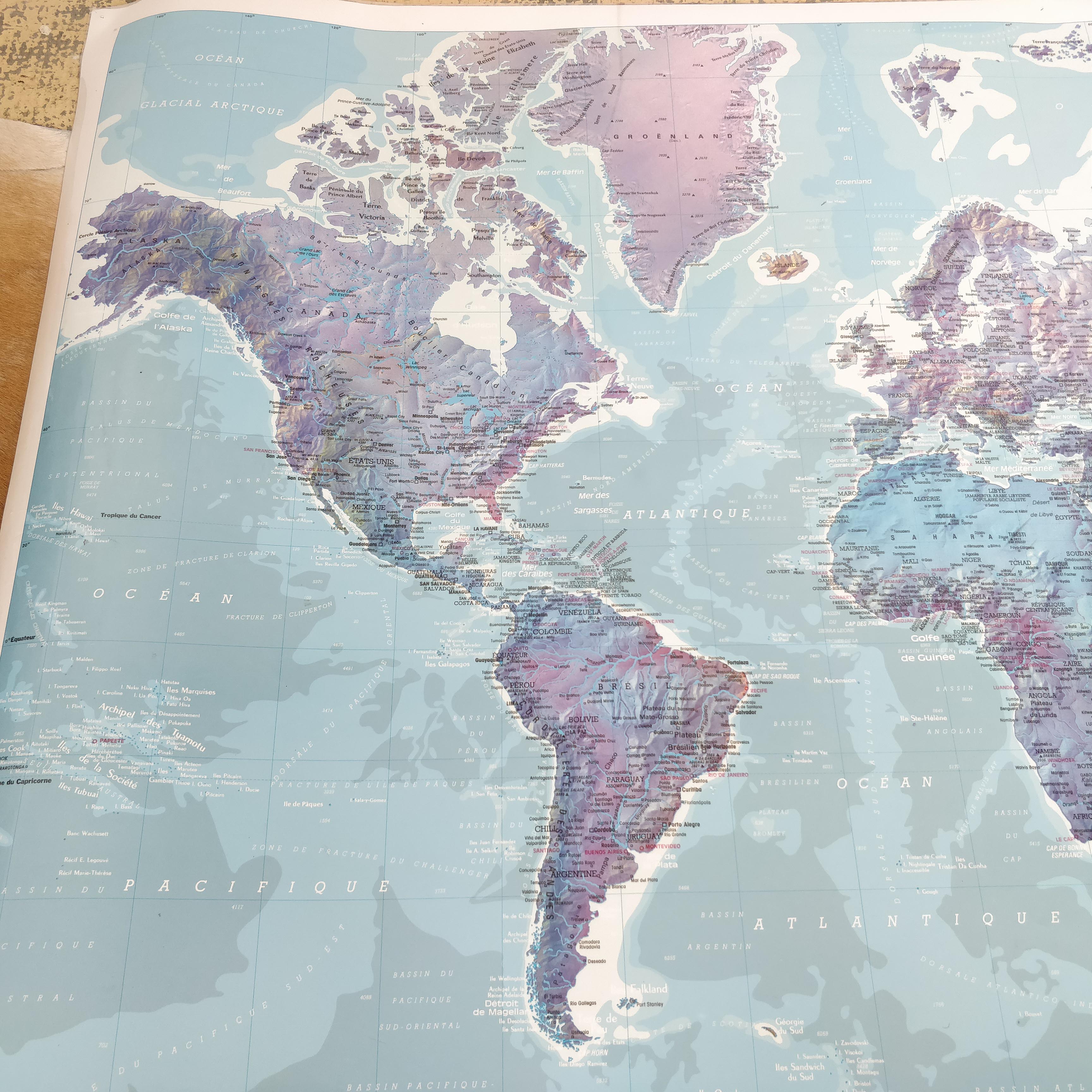 Air France planisphere 158 by 96cm