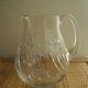 old pitcher carafe cut crystal art table vintage crystal pitcher