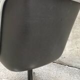 Leather swivel armchair by Charles Pollock 1970