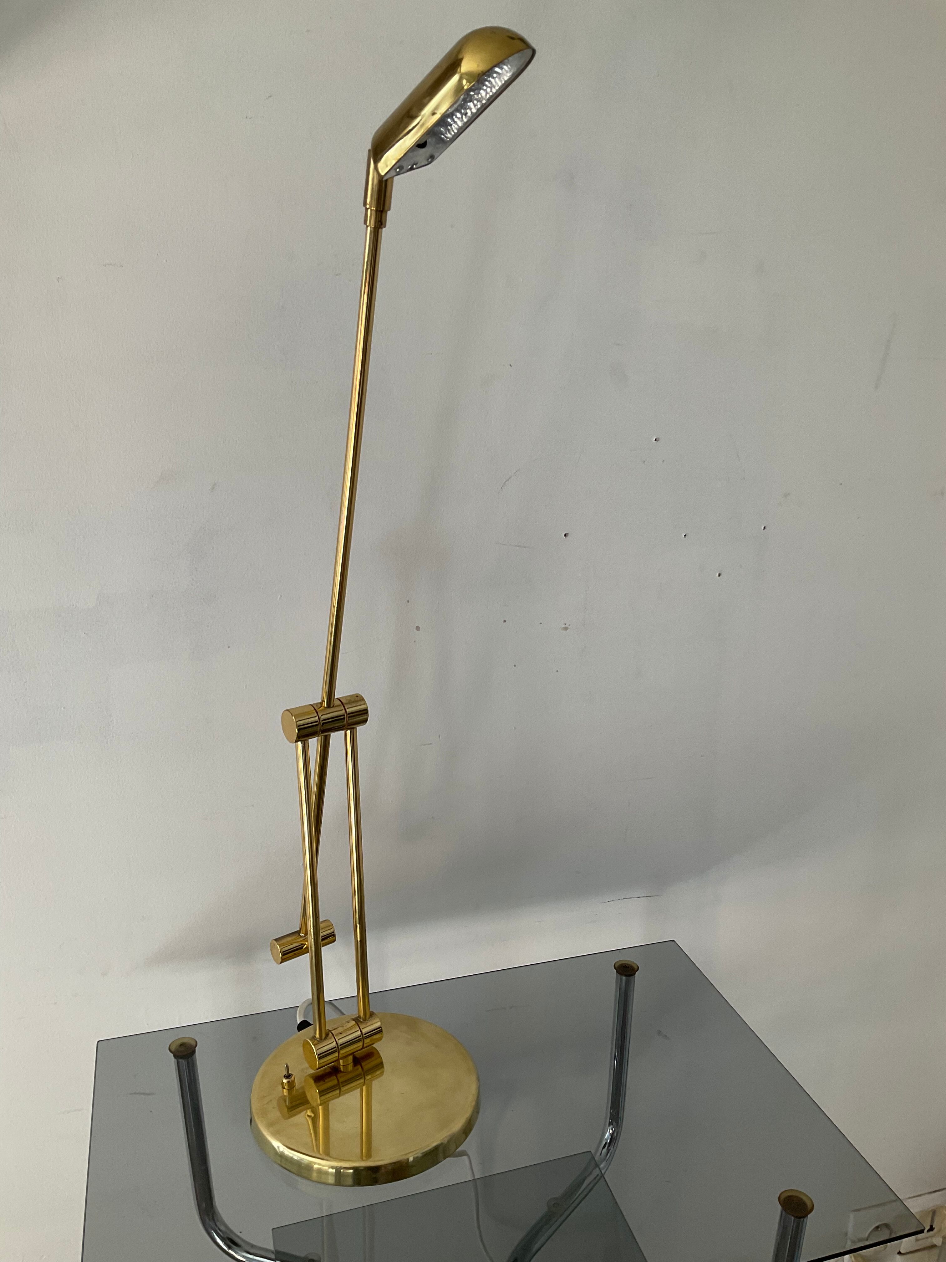 Articulated lamp Deknudt brass, 70s