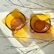 Lot de 2 cendriers vintage 70 Duralex verre ambré