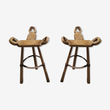 Set of 2 "marbella" stools by Sergio Rodriguez