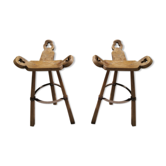 Set of 2 "marbella" stools by Sergio Rodriguez