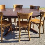 Vintage Baumann Scandinavian oval table - 1960s
